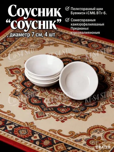Соусник "соусник", диаметр 7.436 см, 4 шт