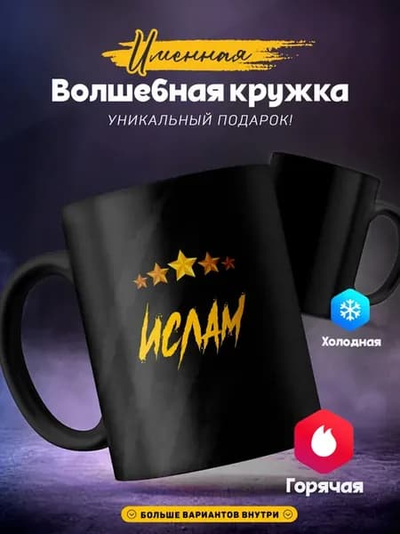 Мужская кружка хамелеон Ислам бесстрашный волк