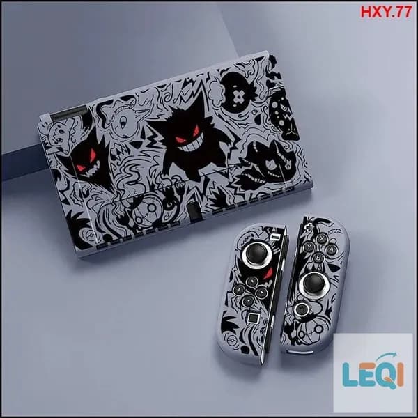 Силиконовый защитный чехол на игровую приставку Nintendo Switch Oled, мягкий чехол из TPU Покемон Генгар