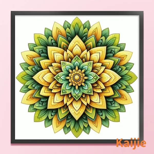 Крестиковый набор Mandala H: хлопковая канва 11CT, 3 нити, узор на ткани, 40 40 см