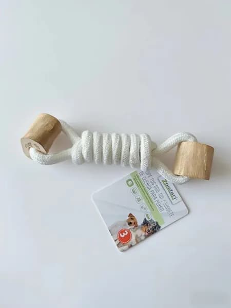Игрушки для собак из дерева с веревочными узлами, кофейные деревянные жевательные палочки