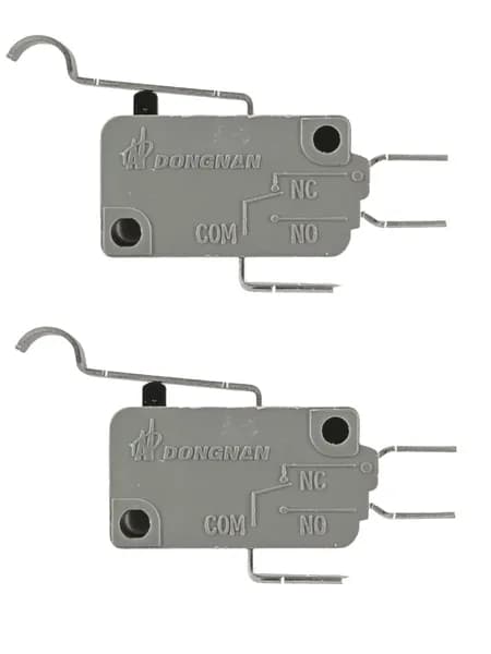 Микропереключатель 2 шт.Dongnan KW3A-16Z6-A200 3-х контактный 16(4)A 250V с рычагом 27мм