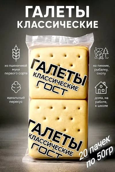 Галеты классические 20 упаковок