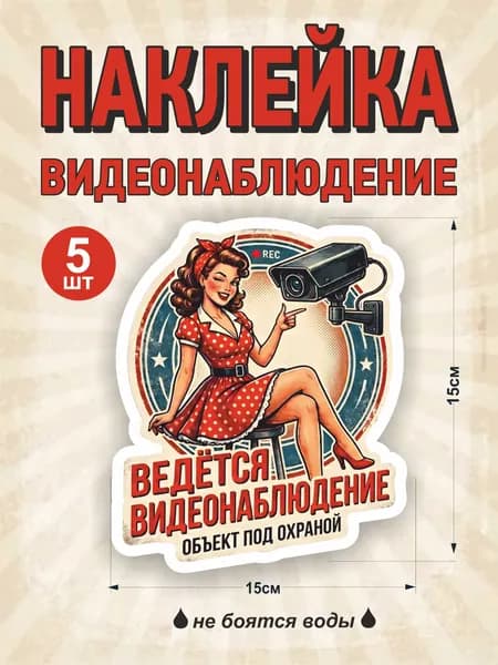 Наклейка Ведётся видеонаблюдение