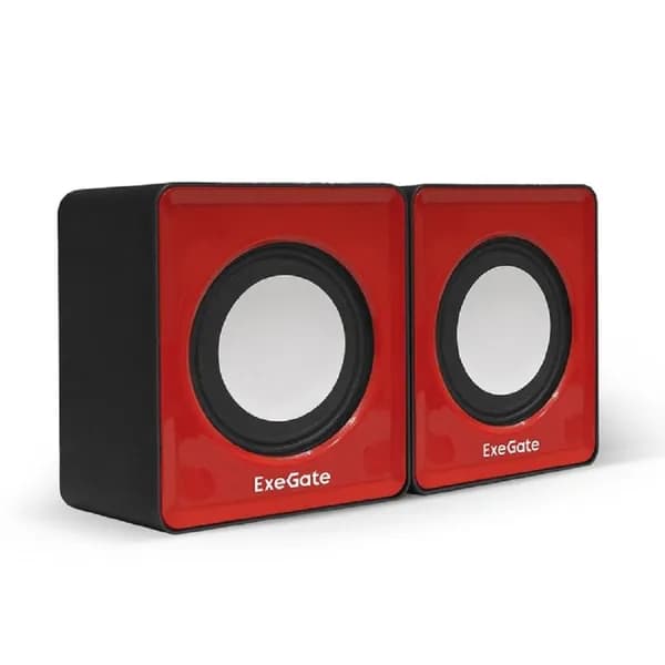 EXEGATE Колонки EX289920RUS Акустическая система 2.0 Disco 140 Red питание USB, 2х3Вт 6Вт RMS , 100 - 20000Гц, красный. Товар уцененный