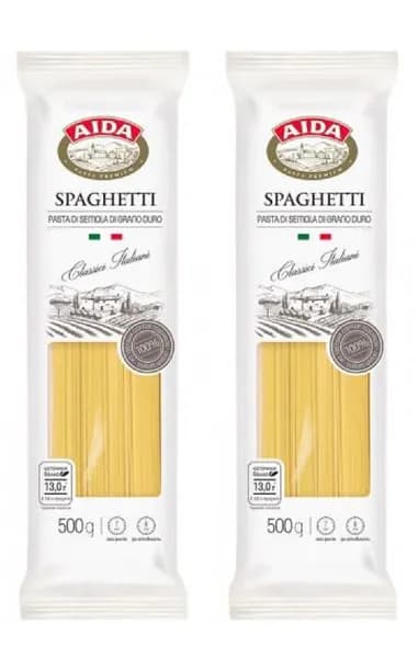 Aida Макаронные изделия Spaghetti Спагетти, 500 г, 2 шт