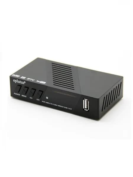 Цифровой DVB-T2 ресивер Eplutus DVB-123T (питание от сети 220В и от прикуривателя 12В)