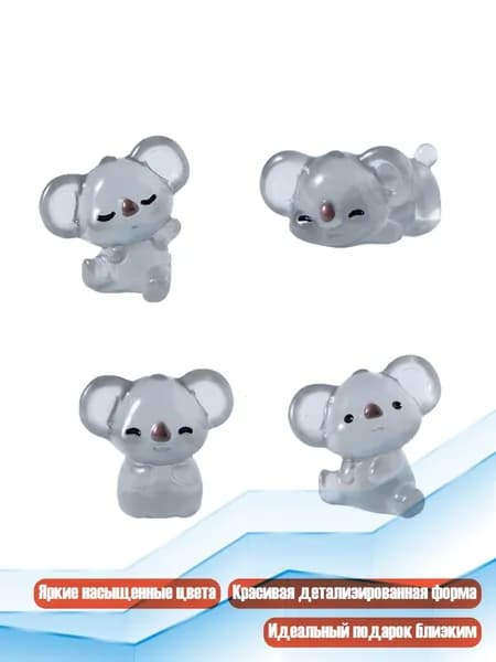 Миниатюрные садовые фигурки коалы из смолы