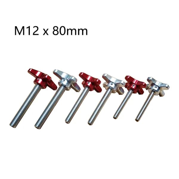 Hand screw,Винты с ручным завинчиванием в виде цветка сливы,M12x80mm,материал из алюминиевого сплава, аксессуары для телескопов