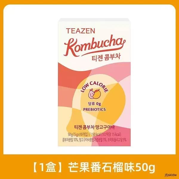 TEAZEN Kombucha Комбуча со вкусом манго и пробиотиками, 50 г (5 г*10 шт)