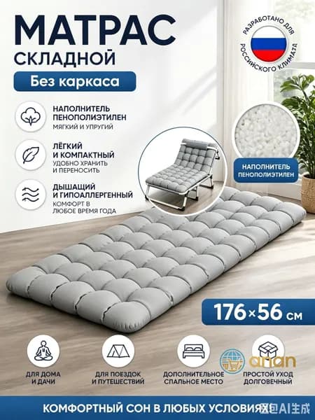 Матрас для садовой мебели 56х178 см