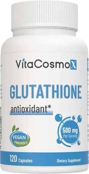 Glutathione Supplements, Vegan Capsules, 120 мг, 500 мг с пониженным содержанием глутатиона