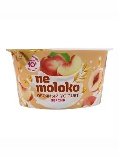 Йогурт овсяный Nemoloko персик для детей старше 3х лет 5% охлажденный 130 г