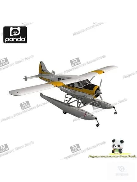 1:32,DHC-2,Гидросамолет Beaver, бумажная модель, подарок для любителей военного дела