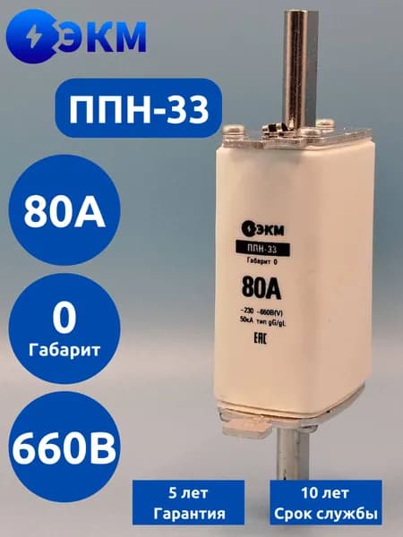 Плавкая вставка ППН-33-0-80А