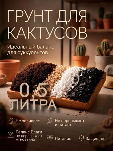 грунт для кактусов и суккулентов 0.5