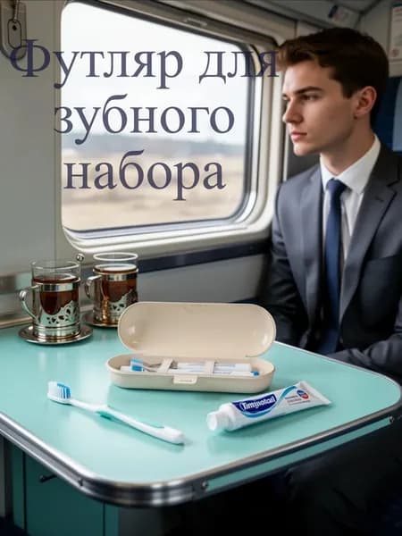 Футляр для зубной щетки и пасты дорожный чехол для зубных щеток