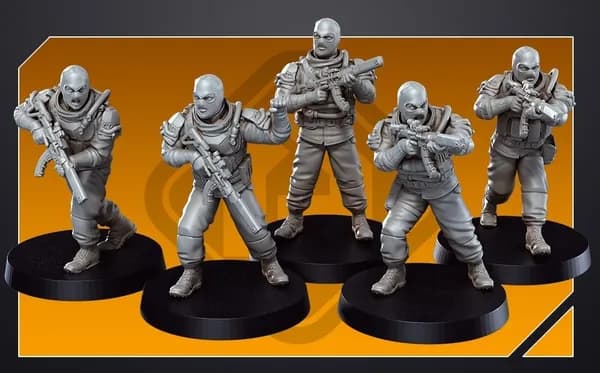 Военные наёмники 1. С подставками. Масштабная модель 1:72.