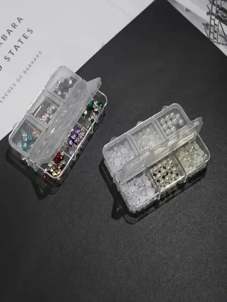 Кофр для хранения вещей 7.55x5.3x1.18 см 2 шт с крышкой прозрачный