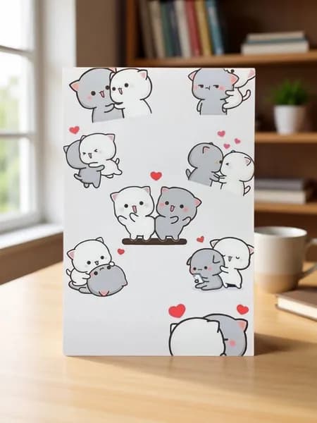 Открытка №19 "Милые котики" 10*15