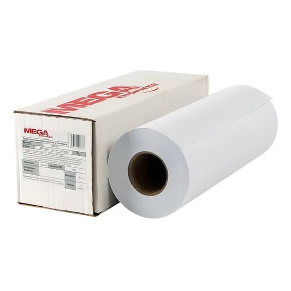 Бумага широкоформатная ProMEGA InkJet, 70 г, 420 ммх175 м, внутренний диаметр втулки 76 мм