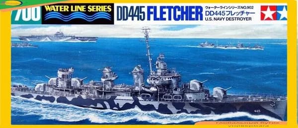 Tamiya 31902 1/700 WWII Эсминцы ВМС США DD-445 Fletcher сборная модель корабля