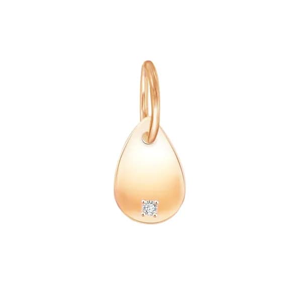 Подвеска на шею с фианитом из красного золота 375 пробы 585GOLD