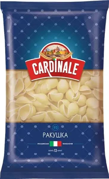 Итальянские макароны "Ракушка" из твёрдых сортов пшеницы, Cardinale, 400 г