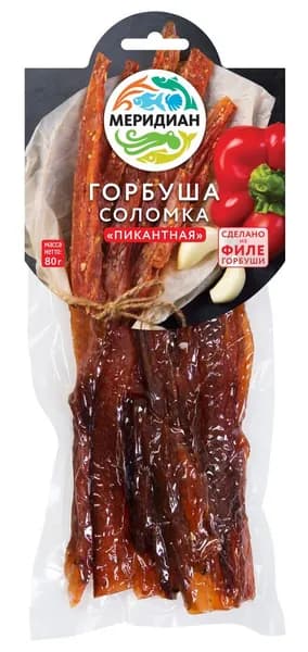 Горбуша Меридиан соломка пикантная, 80г