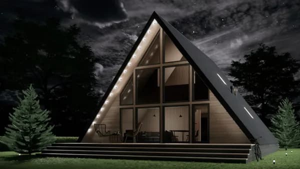 Проект А-Фрейм "A-frame 133" общая жилая площадь 133 кв.м.