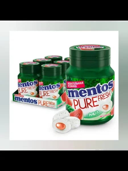 Жевательная резинка Mentos арбуз в банке