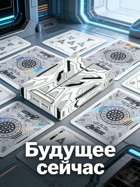 Покерные карты Marvel Серебряный Железный Человек, лимитированная серия, коллекционные