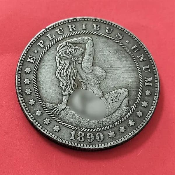 40mm Сексуальная красотка, бродяга, монета