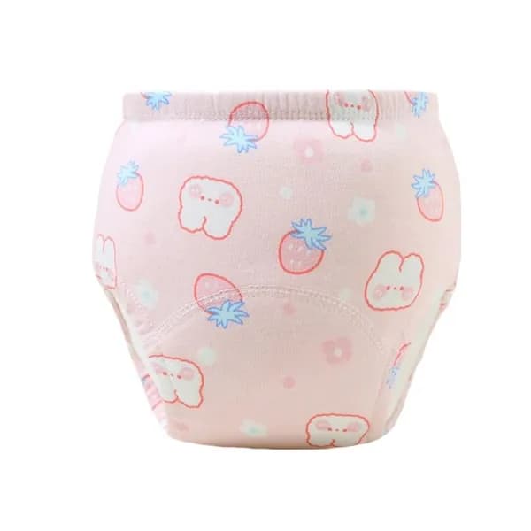 (1 штука) Дышащие подгузники из чистого хлопка-Strawberry Bunny-размер 110
