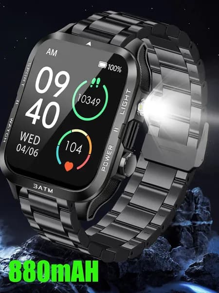 SACOSDING Смарт-часы, 40mm, Черная сетка+1 ремень