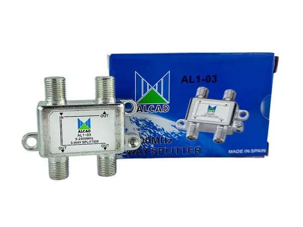 Делитель сигнала Alcad AL1-03 5-2300 MHz, эфирно-спутниковый делитель сигнала тв на 3 F-выхода