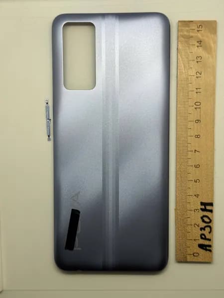 Задняя крышка для Tecno Pova 2 (LE7N) Polar Silver (Полярное серебро)