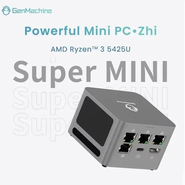 Мини-ПК AMD R3 5425U мини ПК (AMD Ryzen 3 5425U, RAM 8 ГБ, AMD Radeon, Windows 11 Pro), серый