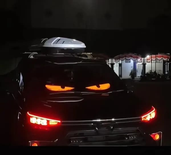 Пиксельный экран Автомобильные Фары Blazexl Devil Eyes, Цветные Автомобильные Фары Для Окон С Мягкими Экранами 70mm*173mm, голубой, черный