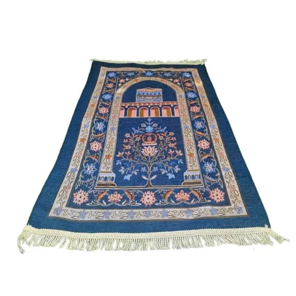 Молитвенный коврик с кистями, цветочный, 70x110 см, Тибетская орхидея