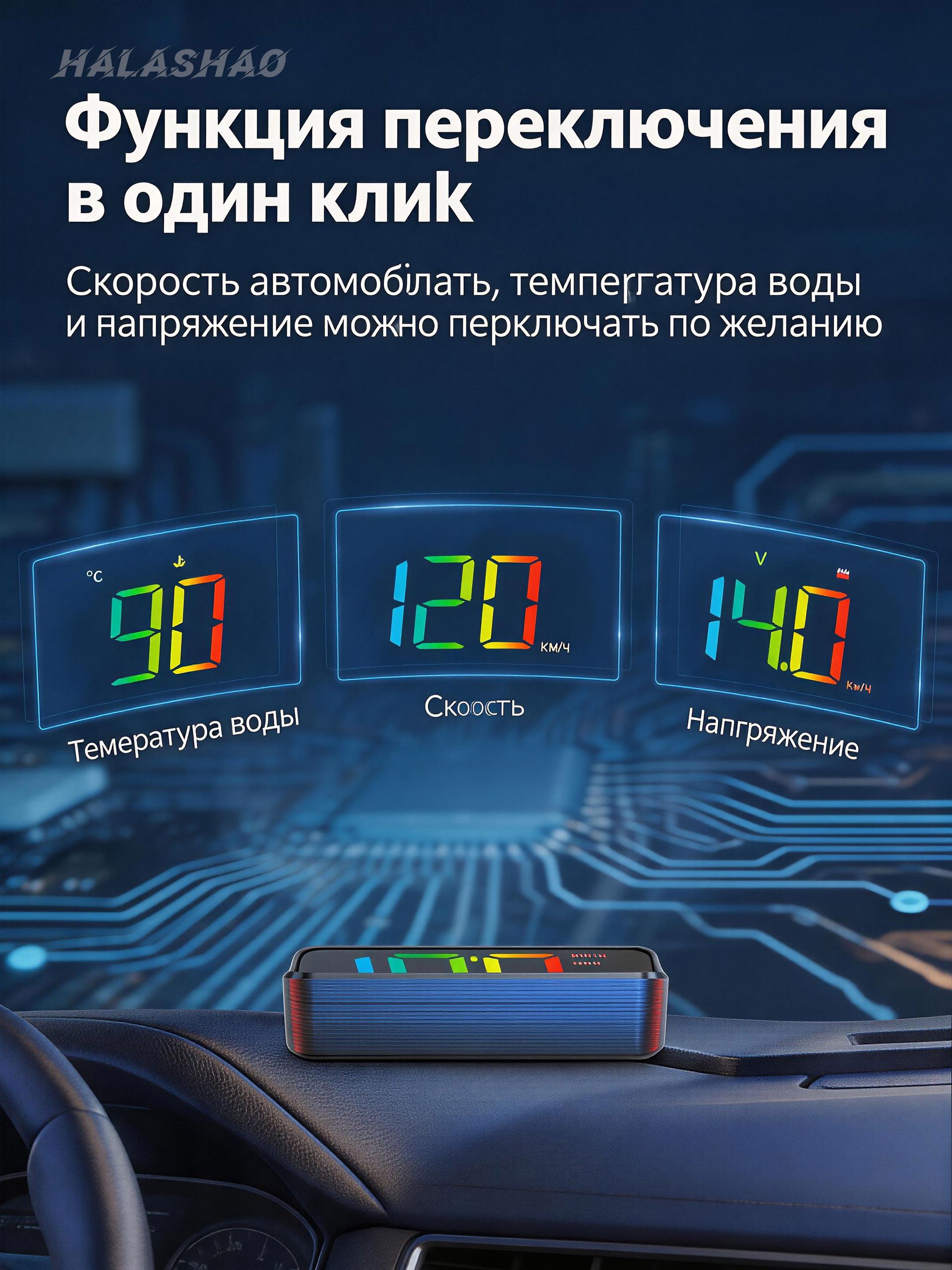 Проектор на лобовое стекло арт. m4
