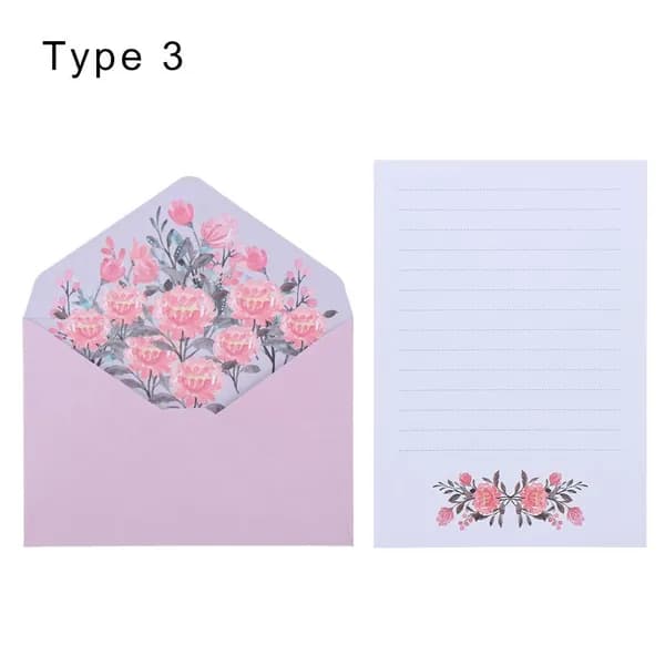 6PCS/Set Цветочный Узор Бумаги