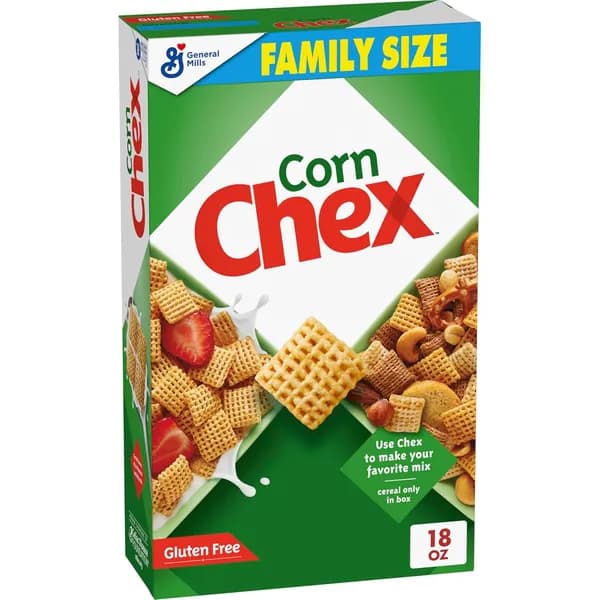 Corn Chex Gluten Free кукурузные хлопья для завтрака, Family Size, 510 г (18 oz)