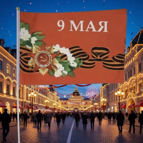 Большой Флаг 9 мая
