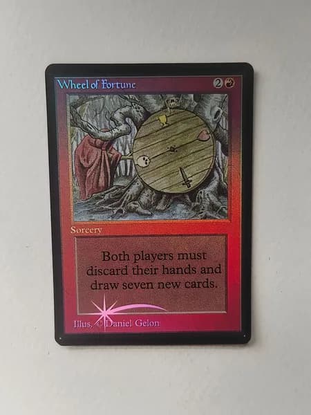 Портативные карты MTG Настройка и прокси высококачественной фольги Колесо счастья