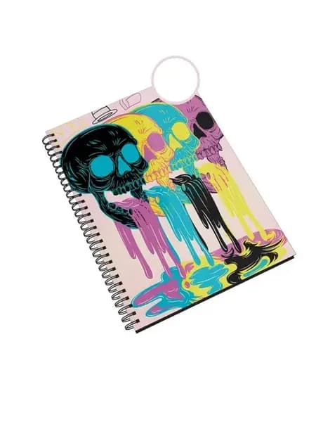 Блокнот без линовки А4 48л 3D CMYK Черепа Цвета Color