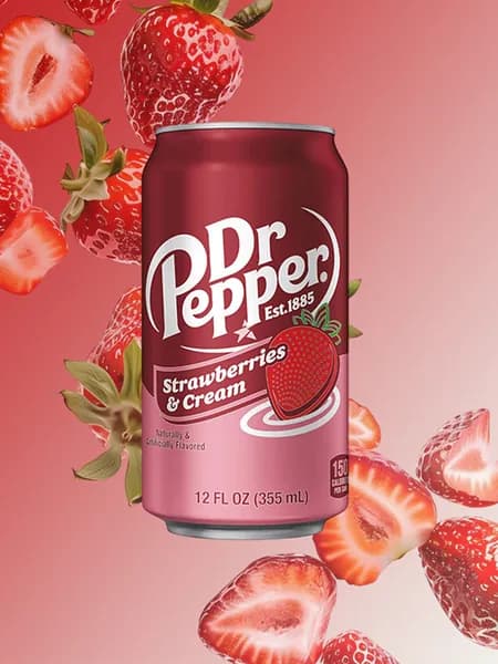 Напиток газированный Dr. Pepper Клубника и крем 355 мл, США
