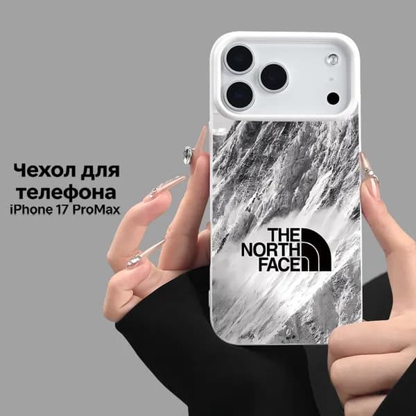 iPhone 17 Pro Max Чехол для телефона The North Face с горным принтом