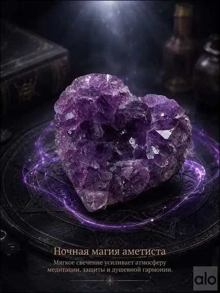 Эксклюзивный оберег из аметиста, украшение натуральное