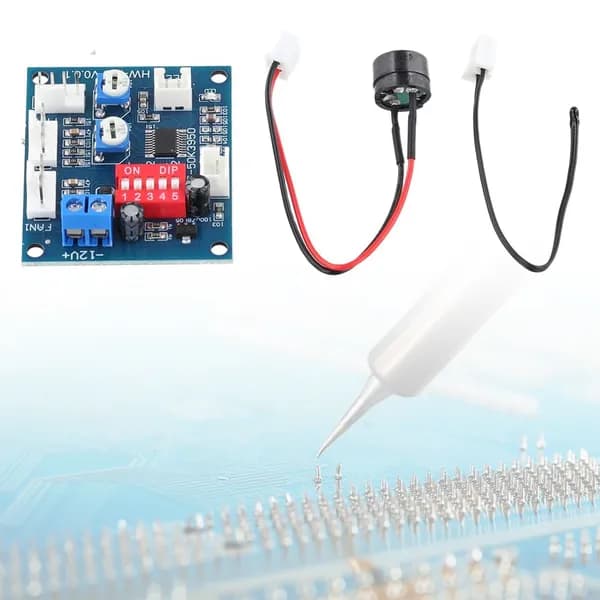 Регулятор скорости вентилятора PWM для CPU, 12 В, с датчиком температуры